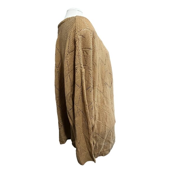 BloomChic Open Front Knit Cardigan Sweater w/ Pockets Sz 26 (4XL) Beige - Picture 13 of 13